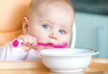 طعام الطفل في الشهر الرابع إلى السادس مرحلة أولى
